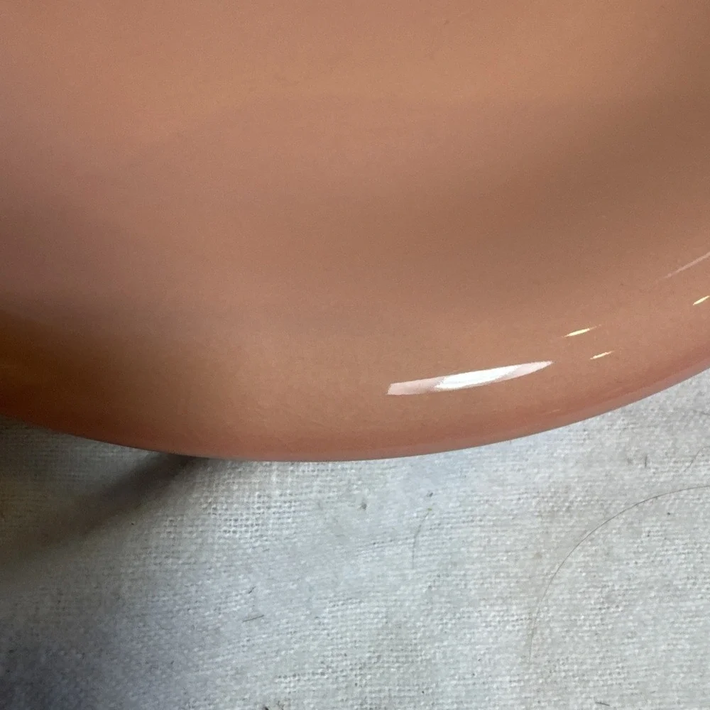 Mervyn's Japan Salad Plates Salmon Pink‎ Stoneware 7.5 Inch Vintage Set Of 4